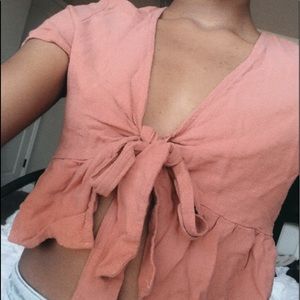 PACSUN TIE-FRONT CROP TOP